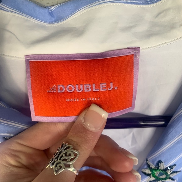 La Double J Third Eye Embroidered Popeline Shirt - Picture 7 of 8